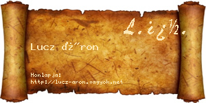 Lucz Áron névjegykártya