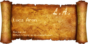 Lucz Áron névjegykártya