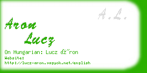 aron lucz business card